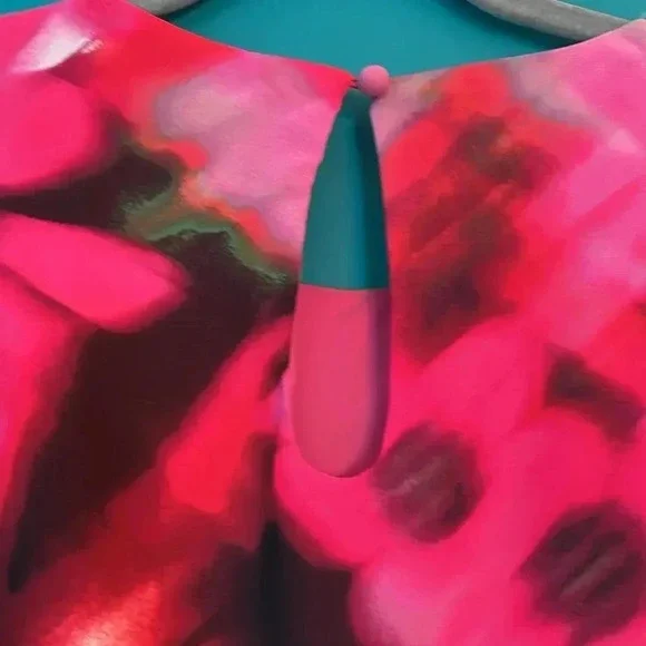 Saks hi low dress bright floral print new - Picture 3 of 6